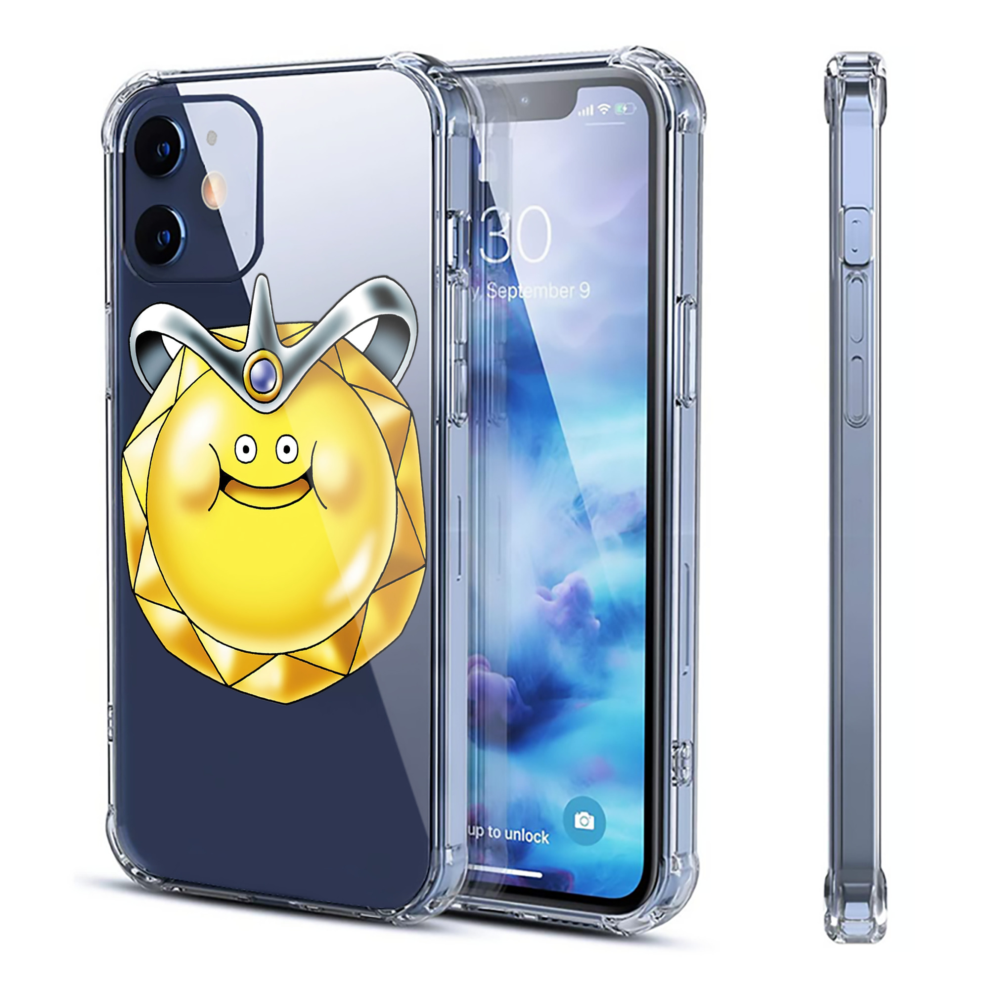 （画像用） ドラゴンクエスト Doragon Kuesuto Dragon Quest 【iPhone 12シリーズ対応】透明スマホケース（クリアソフトケース）